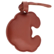 Crescent pendant 7x6.5 cm for bag jewelry - PU - Brown x1