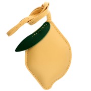 Lemon pendant 8x5.5 cm for bag jewelry - PU - Yellow/green x1