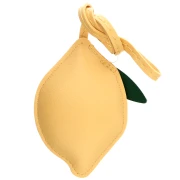 Lemon pendant 8x5.5 cm for bag jewelry - PU - Yellow/green x1