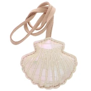 Shell pendant 6x6 cm for bag jewelry - PU - Cream Pearl x1