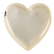 22x22.5 mm metallic acrylic heart bead (CCB) - Gold x1