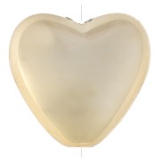 15.5x17 mm metallic acrylic heart bead (CCB) - Gold x1