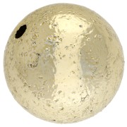 Round 18 mm crinkle-effect CCB acrylic bead - Gold x1|raw }}