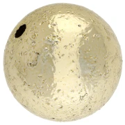 Round 18 mm crinkle-effect CCB acrylic bead - Gold x1