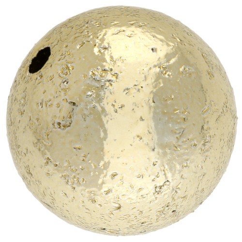 Round 18 mm crinkle-effect CCB acrylic bead - Gold x1