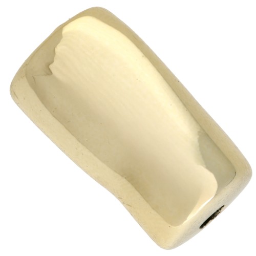 Bead tube irregular 21x12 mm acrylic metallized CCB - Gold x1