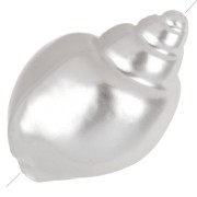 26x16 mm shell bead, imitation freshwater bead - Pearly white x1|raw }}