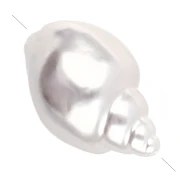 26x16 mm shell bead, imitation freshwater bead - Pearly white x1