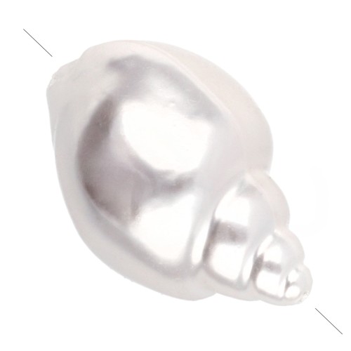 26x16 mm shell bead, imitation freshwater bead - Pearly white x1
