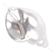 26x16 mm shell bead, imitation freshwater bead - Pearly white x1