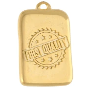 Sardine tin charm 24.5x16 mm - Gilded with fine gold x1