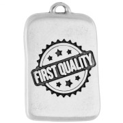 Sardine tin charm 24.5x16 mm - Antique fine silver plating x1