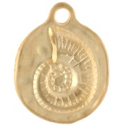 24 Carats gold - 19 mm Spiral Shell Pendant - Gold-plated x1 19 mm Spiral Shell Pendant - Gold-plated x1