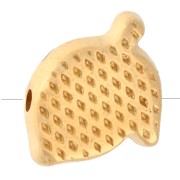Lemon bead 10x12 mm with epoxy resin - Fine gold plated - Yellow x1