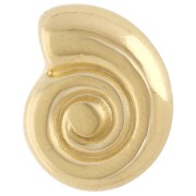 Double cord pusher 2 mm - shell - 13x15 mm - Gold-plated x1