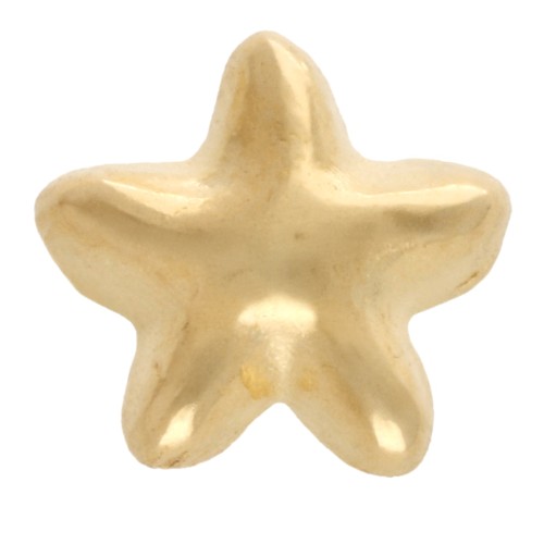 Starfish pusher 6 mm for 3 mm lace - Gold-plated x1
