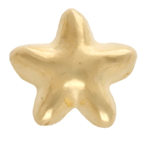 Starfish pusher 6 mm for 3 mm lace - Gold-plated x1
