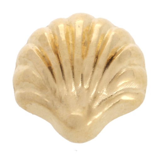 Shell pusher 6x7 mm for 3 mm lace - Gold-plated x1