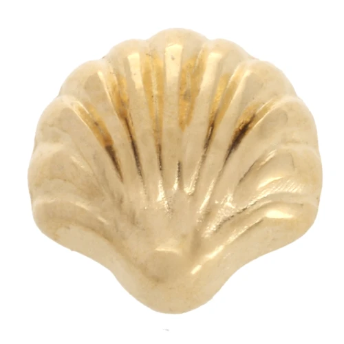 Shell pusher 6x7 mm for 3 mm lace - Gold-plated x1