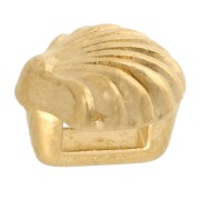 Shell pusher 6x7 mm for 3 mm lace - Gold-plated x1