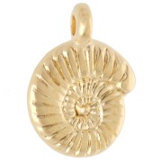 9 mm Spiral Shell Charm - Gold-plated x1