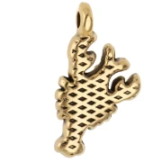 Lobster charm 15x8.5 mm - Gilded with fine gold x1