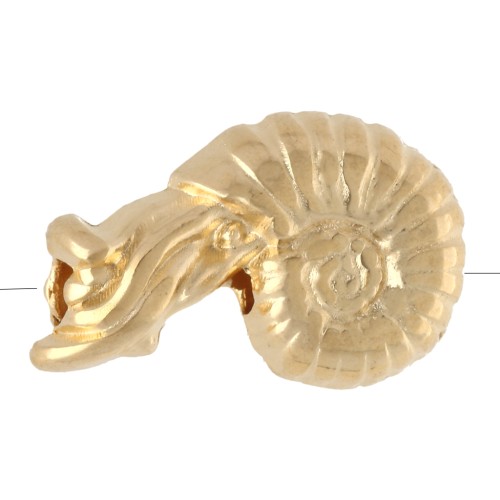 Shell bead - 12x8 mm - Gold-plated x1