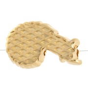 Shell bead - 12x8 mm - Gold-plated x1