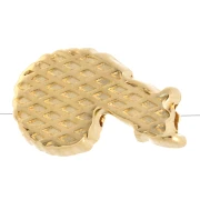 Shell bead - 12x8 mm - Gold-plated x1