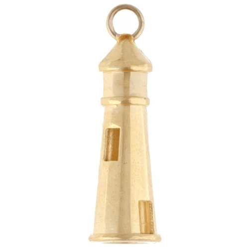 Lighthouse pendant 25x8 mm - Gilded with fine gold x1