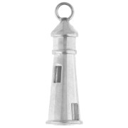 Lighthouse pendant 25x8 mm - Aged sterling silver veneer x1
