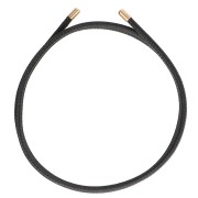 Magnetic cord for bracelet and necklace - 316 Gold stainless steel - Black x1