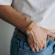 Magnetic cord for bracelet and necklace - Stainless steel 316 Gold - Gold x1