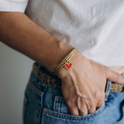 Magnetic cord for bracelet and necklace - 316 Gold stainless steel - Silver x1