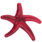 Beads - Acrylic starfish pearl 37x43 mm - Red - Black marbled x1 Acrylic starfish pearl 37x43 mm - Red - Black marbled x1