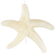 Beads - Acrylic starfish pearl 37x43 mm - Ecru - White marbled x1 Acrylic starfish pearl 37x43 mm - Ecru - White marbled x1