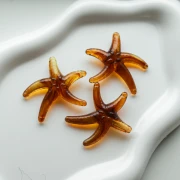 Acrylic starfish pearl 37x43 mm - Brown x1