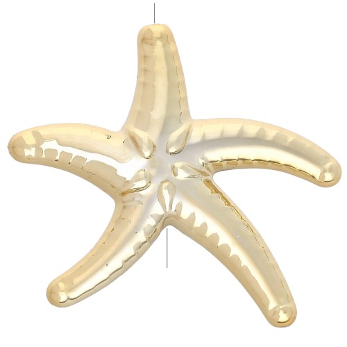 Starfish pearl 37x43 mm in CCB acrylic metallic - Gold x1