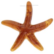 Starfish pendant 37x38 mm in resin - Caramel x1