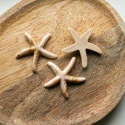 Starfish 37x38 mm resin pendant - Beige - Light brown marbled x1