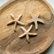 Starfish 37x38 mm resin pendant - Beige - Light brown marbled x1