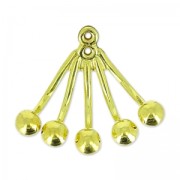 Ear jewels Ear Jackets boules 18mm 925 Silver gold tone x2