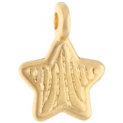 11.5x9 mm star charm with epoxy resin - Fine gold plated - Turquoise - Black