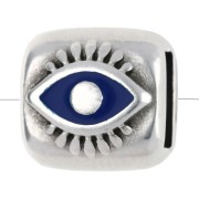 Antique Silver Plated - Rectangular eye plunger 7.5x8 mm for lace 5 mm Aged fine silver plating x 1 Rectangular eye plunger 7.5x8 mm for lace 5 mm Aged fine silver plating x 1