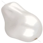 Irregular teardrop-shaped 22x16 mm imitation freshwater bead - Pearly white x1