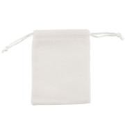 Velvet jewelry pouch 80x100 mm - Cream x1