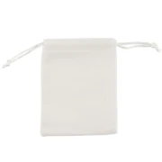Velvet jewelry pouch 80x100 mm - Cream x1