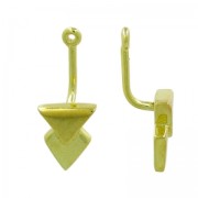 Ear jewels Ear Jackets triangles 22mm 925 Silver gold tone x2|raw }}