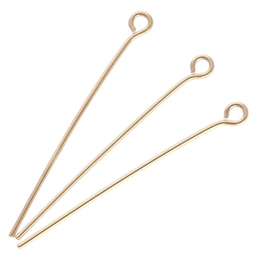 Round head nails 32x0.7 mm - Gold-plated 3 microns x6
