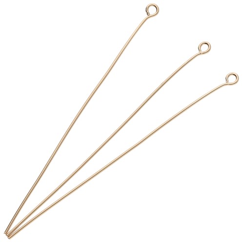 Round head nails 60x0.7 mm - Gold-plated 3 microns x6